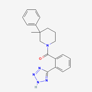 molecular formula C20H21N5O B5684968 3-methyl-3-phenyl-1-[2-(1H-tetrazol-5-yl)benzoyl]piperidine 