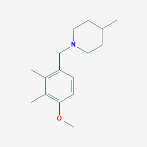 molecular formula C16H25NO B5684977 1-(4-methoxy-2,3-dimethylbenzyl)-4-methylpiperidine 