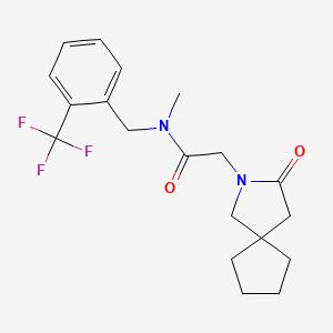 molecular formula C19H23F3N2O2 B5684979 N-methyl-2-(3-oxo-2-azaspiro[4.4]non-2-yl)-N-[2-(trifluoromethyl)benzyl]acetamide 