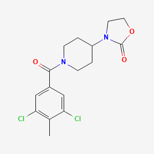 molecular formula C16H18Cl2N2O3 B5685000 3-[1-(3,5-dichloro-4-methylbenzoyl)-4-piperidinyl]-1,3-oxazolidin-2-one 