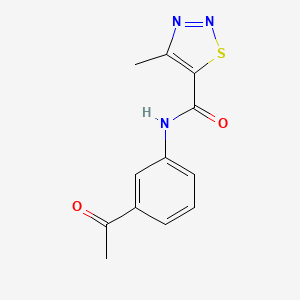 molecular formula C12H11N3O2S B5685015 N-(3-acetylphenyl)-4-methyl-1,2,3-thiadiazole-5-carboxamide 
