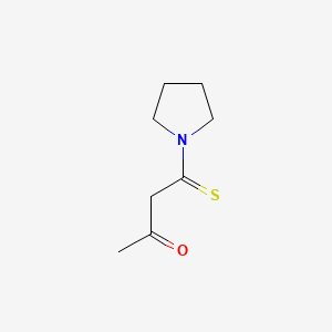 molecular formula C8H13NOS B568502 4-(1-Pyrrolidinyl)-4-thioxo-2-butanone CAS No. 118653-87-5