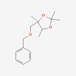 B568506 4-[(Benzyloxy)methyl]-2,2,4,5-tetramethyl-1,3-dioxolane CAS No. 123920-42-3