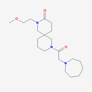 molecular formula C20H35N3O3 B5685069 8-(azepan-1-ylacetyl)-2-(2-methoxyethyl)-2,8-diazaspiro[5.5]undecan-3-one 