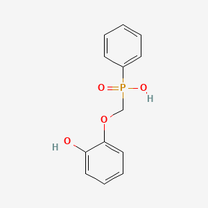 molecular formula C13H13O4P B5685084 [(2-hydroxyphenoxy)methyl]phenylphosphinic acid 