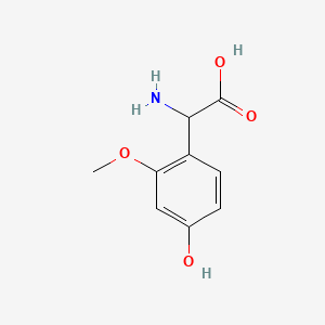 molecular formula C9H11NO4 B568510 Amino(4-hydroxy-2-methoxyphenyl)acetic acid CAS No. 117427-59-5