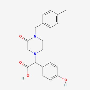 molecular formula C20H22N2O4 B5685128 (4-hydroxyphenyl)[4-(4-methylbenzyl)-3-oxopiperazin-1-yl]acetic acid 