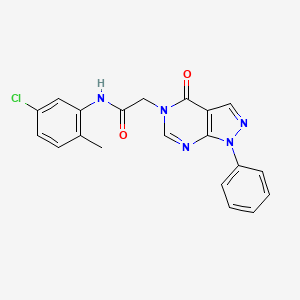 molecular formula C20H16ClN5O2 B5685129 N-(5-chloro-2-methylphenyl)-2-(4-oxo-1-phenyl-1,4-dihydro-5H-pyrazolo[3,4-d]pyrimidin-5-yl)acetamide 