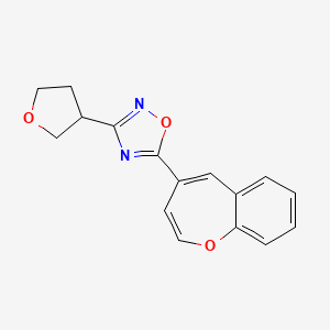 molecular formula C16H14N2O3 B5685134 5-(1-benzoxepin-4-yl)-3-(tetrahydrofuran-3-yl)-1,2,4-oxadiazole 