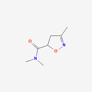 molecular formula C7H12N2O2 B568515 N,N,3-Trimethyl-4,5-dihydroisoxazole-5-carboxamide CAS No. 124852-46-6