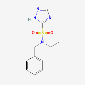 molecular formula C11H14N4O2S B5685150 N-benzyl-N-ethyl-1H-1,2,4-triazole-5-sulfonamide 