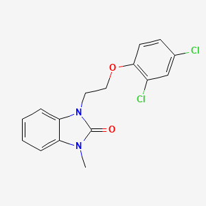 molecular formula C16H14Cl2N2O2 B5685159 1-[2-(2,4-dichlorophenoxy)ethyl]-3-methyl-1,3-dihydro-2H-benzimidazol-2-one 