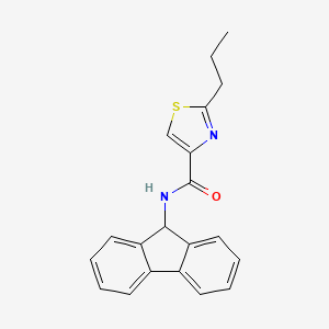 molecular formula C20H18N2OS B5685174 N-9H-fluoren-9-yl-2-propyl-1,3-thiazole-4-carboxamide 