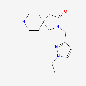 molecular formula C15H24N4O B5685186 2-[(1-ethyl-1H-pyrazol-3-yl)methyl]-8-methyl-2,8-diazaspiro[4.5]decan-3-one 