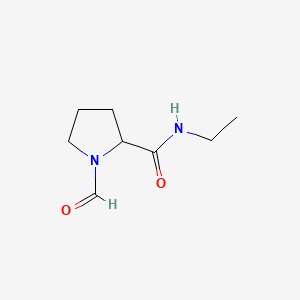 molecular formula C8H14N2O2 B568520 N-Ethyl-1-formylpyrrolidine-2-carboxamide CAS No. 117368-44-2
