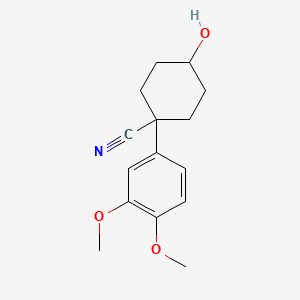 molecular formula C15H19NO3 B5685200 1-(3,4-dimethoxyphenyl)-4-hydroxycyclohexanecarbonitrile 