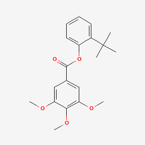 molecular formula C20H24O5 B5685209 2-tert-butylphenyl 3,4,5-trimethoxybenzoate 