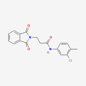 molecular formula C18H15ClN2O3 B5685213 N-(3-chloro-4-methylphenyl)-3-(1,3-dioxo-1,3-dihydro-2H-isoindol-2-yl)propanamide 