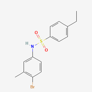 molecular formula C15H16BrNO2S B5685235 N-(4-bromo-3-methylphenyl)-4-ethylbenzenesulfonamide 