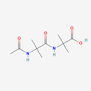 molecular formula C10H18N2O4 B568525 2-(2-乙酰氨基-2-甲基丙酰氨基)-2-甲基丙酸 CAS No. 118724-99-5