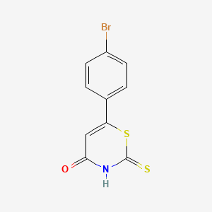 molecular formula C10H6BrNOS2 B5685254 6-(4-bromophenyl)-2-thioxo-2,3-dihydro-4H-1,3-thiazin-4-one 