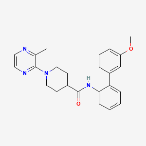 molecular formula C24H26N4O2 B5685321 N-(3'-methoxybiphenyl-2-yl)-1-(3-methylpyrazin-2-yl)piperidine-4-carboxamide 