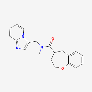 molecular formula C20H21N3O2 B5685327 N-(imidazo[1,2-a]pyridin-3-ylmethyl)-N-methyl-2,3,4,5-tetrahydro-1-benzoxepine-4-carboxamide 