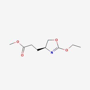 molecular formula C9H15NO4 B568533 (S)-Methyl 3-(2-ethoxy-4,5-dihydrooxazol-4-yl)propanoate CAS No. 119109-66-9