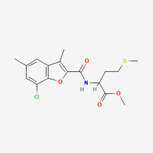 molecular formula C17H20ClNO4S B5685356 methyl N-[(7-chloro-3,5-dimethyl-1-benzofuran-2-yl)carbonyl]methioninate 