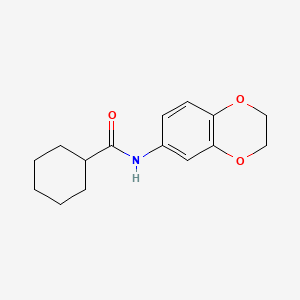 molecular formula C15H19NO3 B5685357 N-(2,3-dihydro-1,4-benzodioxin-6-yl)cyclohexanecarboxamide 