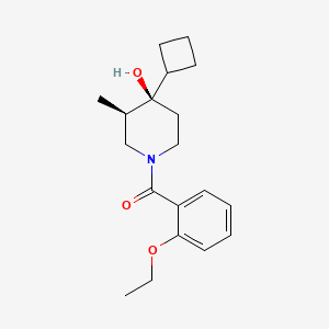 molecular formula C19H27NO3 B5685362 (3R*,4R*)-4-cyclobutyl-1-(2-ethoxybenzoyl)-3-methyl-4-piperidinol 