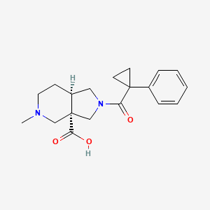 (3aS*,7aR*)-5-methyl-2-[(1-phenylcyclopropyl)carbonyl]octahydro-3aH-pyrrolo[3,4-c]pyridine-3a-carboxylic acid