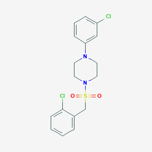 molecular formula C17H18Cl2N2O2S B5685378 1-[(2-chlorobenzyl)sulfonyl]-4-(3-chlorophenyl)piperazine 