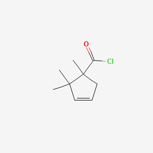 molecular formula C9H13ClO B568538 1,2,2-Trimethylcyclopent-3-ene-1-carbonyl chloride CAS No. 114805-50-4
