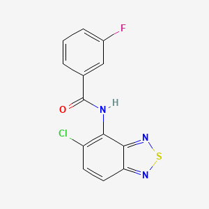 molecular formula C13H7ClFN3OS B5685386 N-(5-chloro-2,1,3-benzothiadiazol-4-yl)-3-fluorobenzamide 