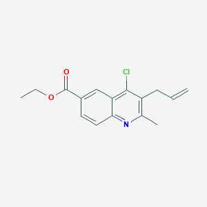 molecular formula C16H16ClNO2 B5685395 ethyl 3-allyl-4-chloro-2-methyl-6-quinolinecarboxylate 