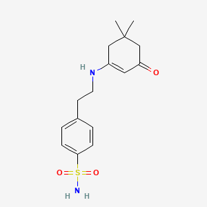 molecular formula C16H22N2O3S B5685411 4-{2-[(5,5-dimethyl-3-oxo-1-cyclohexen-1-yl)amino]ethyl}benzenesulfonamide 