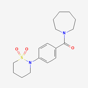 1-[4-(1,1-dioxido-1,2-thiazinan-2-yl)benzoyl]azepane