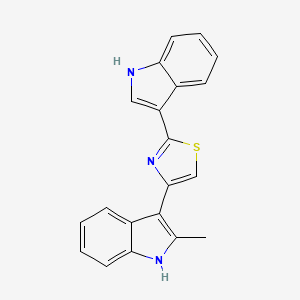 molecular formula C20H15N3S B5685423 3-[2-(1H-indol-3-yl)-1,3-thiazol-4-yl]-2-methyl-1H-indole 