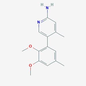 molecular formula C15H18N2O2 B5685441 5-(2,3-dimethoxy-5-methylphenyl)-4-methylpyridin-2-amine 
