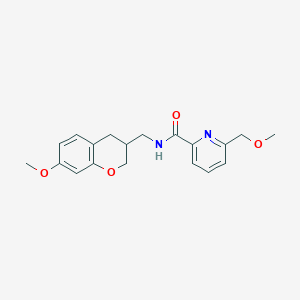 molecular formula C19H22N2O4 B5685454 N-[(7-methoxy-3,4-dihydro-2H-chromen-3-yl)methyl]-6-(methoxymethyl)pyridine-2-carboxamide 