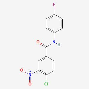 molecular formula C13H8ClFN2O3 B5685464 4-chloro-N-(4-fluorophenyl)-3-nitrobenzamide 