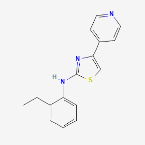 molecular formula C16H15N3S B5685470 N-(2-ethylphenyl)-4-(4-pyridinyl)-1,3-thiazol-2-amine 