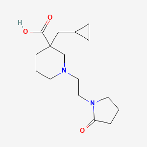 molecular formula C16H26N2O3 B5685476 3-(cyclopropylmethyl)-1-[2-(2-oxo-1-pyrrolidinyl)ethyl]-3-piperidinecarboxylic acid 