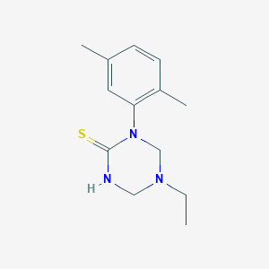 molecular formula C13H19N3S B5685492 1-(2,5-dimethylphenyl)-5-ethyl-1,3,5-triazinane-2-thione 