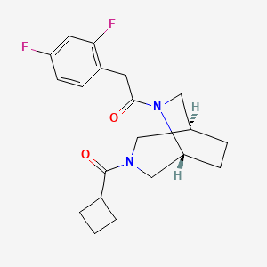 molecular formula C20H24F2N2O2 B5685498 (1S*,5R*)-3-(cyclobutylcarbonyl)-6-[(2,4-difluorophenyl)acetyl]-3,6-diazabicyclo[3.2.2]nonane 