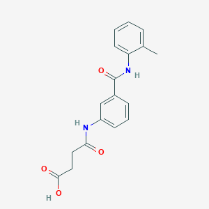 molecular formula C18H18N2O4 B5685505 4-[(3-{[(2-methylphenyl)amino]carbonyl}phenyl)amino]-4-oxobutanoic acid 