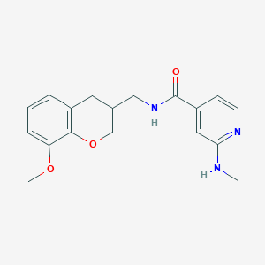 molecular formula C18H21N3O3 B5685507 N-[(8-methoxy-3,4-dihydro-2H-chromen-3-yl)methyl]-2-(methylamino)isonicotinamide 