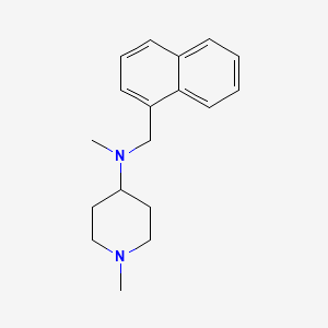 molecular formula C18H24N2 B5685512 N,1-dimethyl-N-(1-naphthylmethyl)-4-piperidinamine 