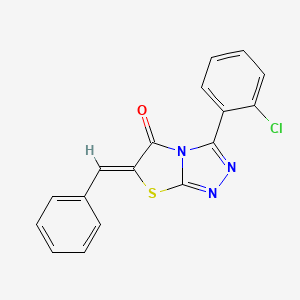 molecular formula C17H10ClN3OS B5685520 6-benzylidene-3-(2-chlorophenyl)[1,3]thiazolo[2,3-c][1,2,4]triazol-5(6H)-one 